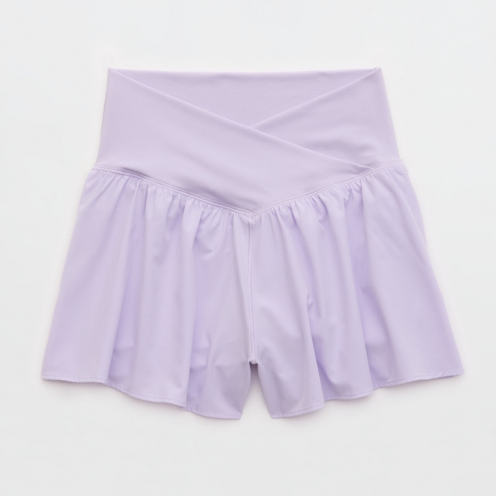 XS,S: Aerie Crossover Flowy Stretch Shorts - Picture 4 of 7